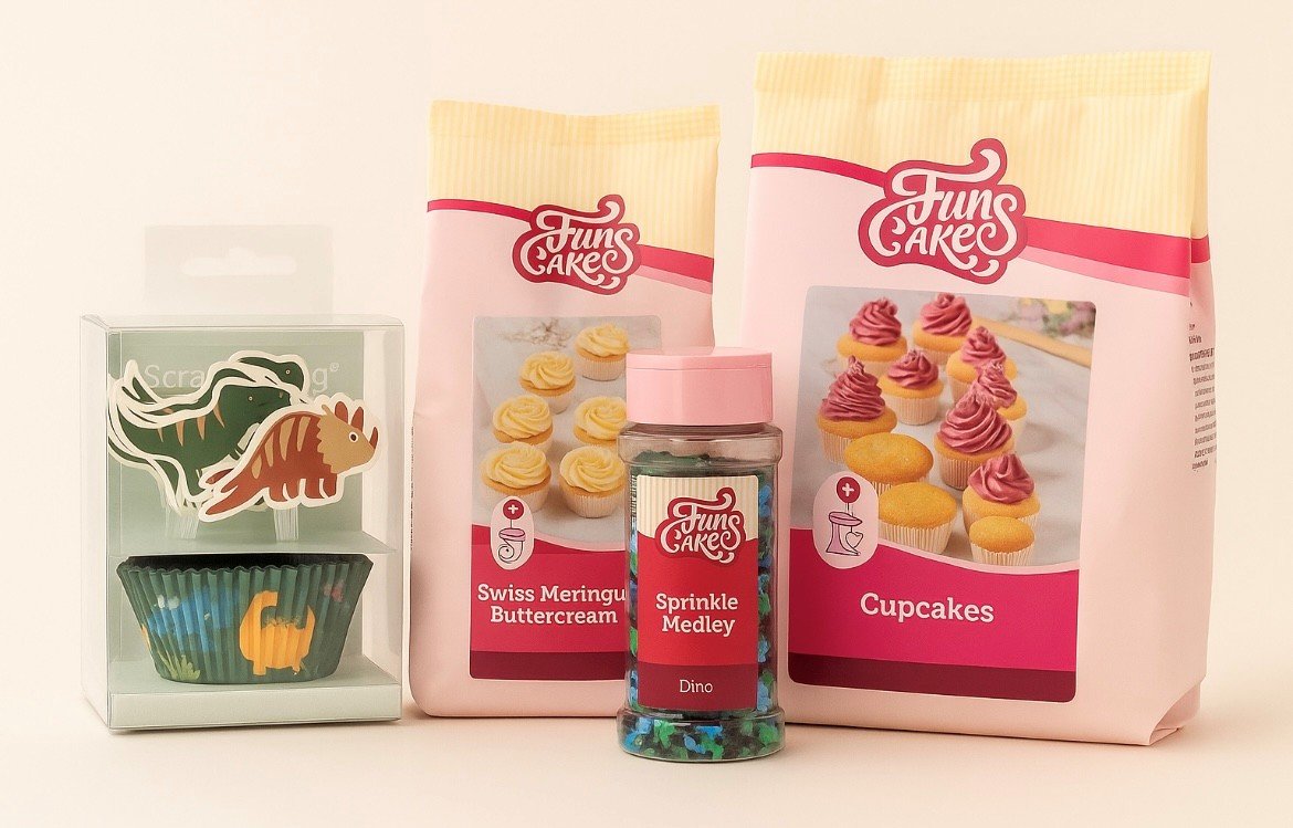 Cupcake pakket Dino
