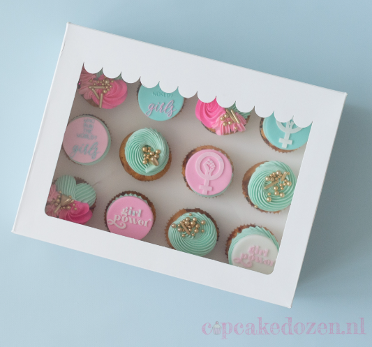 Doos voor 12 cupcakes - luifel
