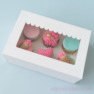 Doos voor 6 cupcakes - luifel