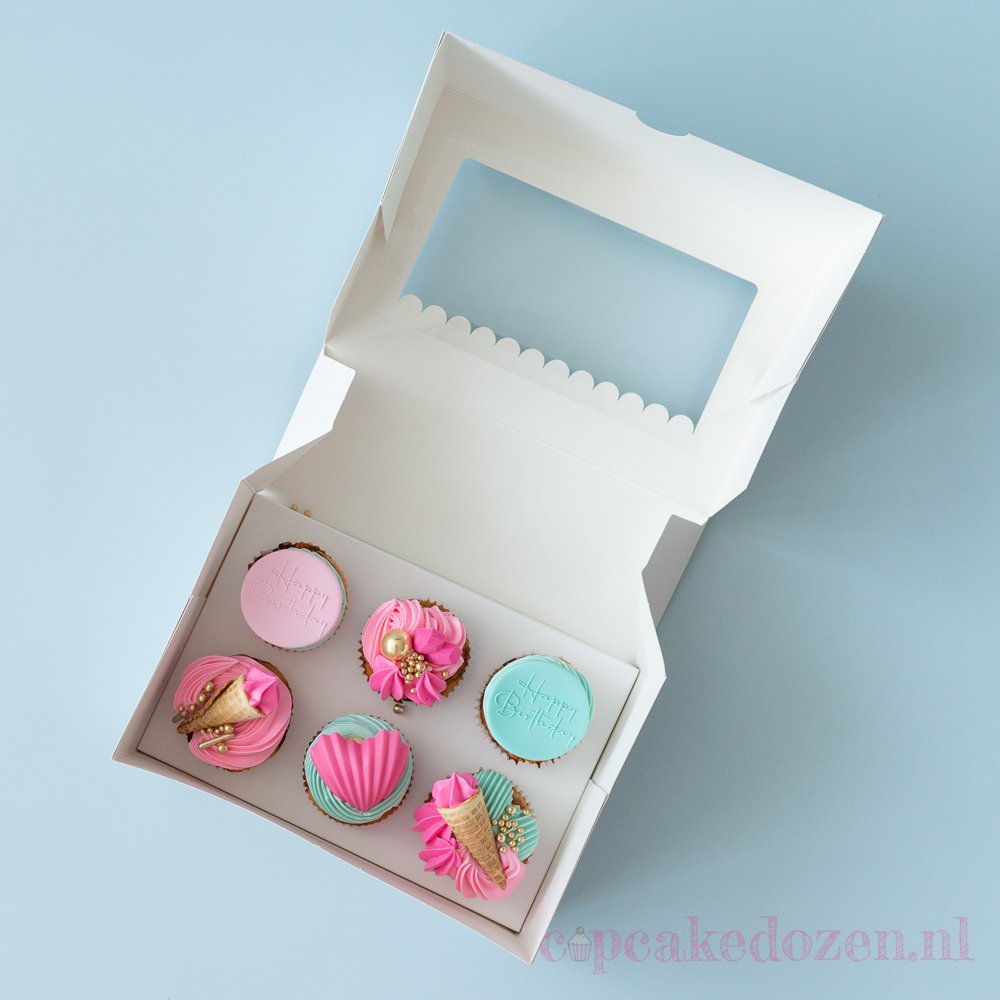 Doos voor 6 cupcakes - luifel - Afbeelding 2