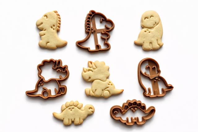 Cookie & Embosser set Dino - 4pcs